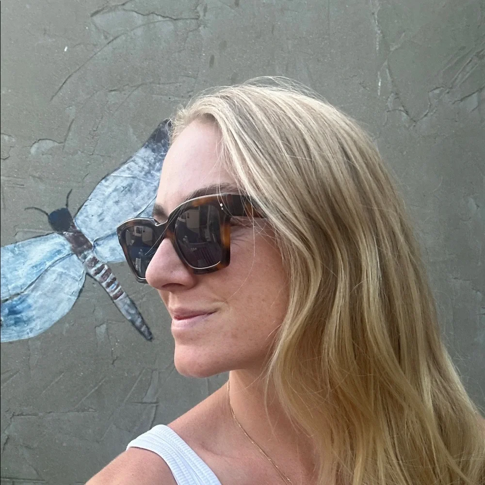 Warby Parker Tortoiseshell Square Sunglasses with Dark Lenses